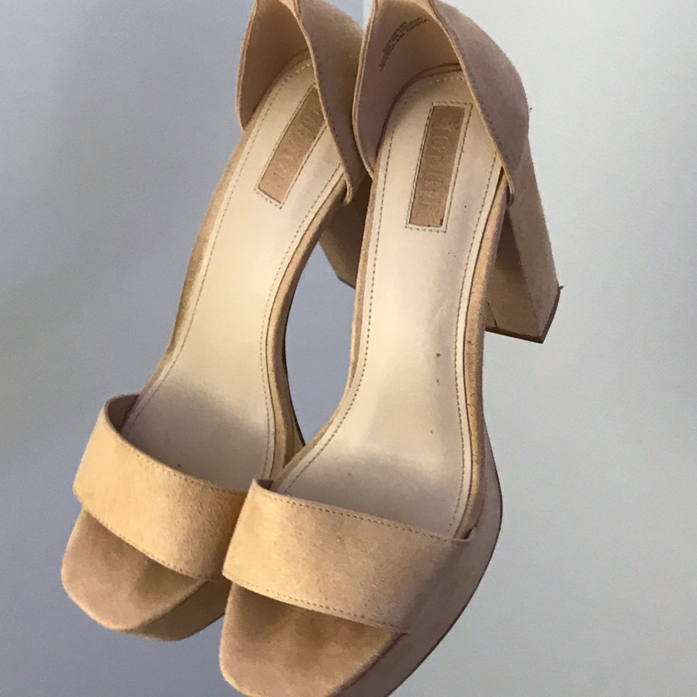 Forever 21 faux suede platform heels